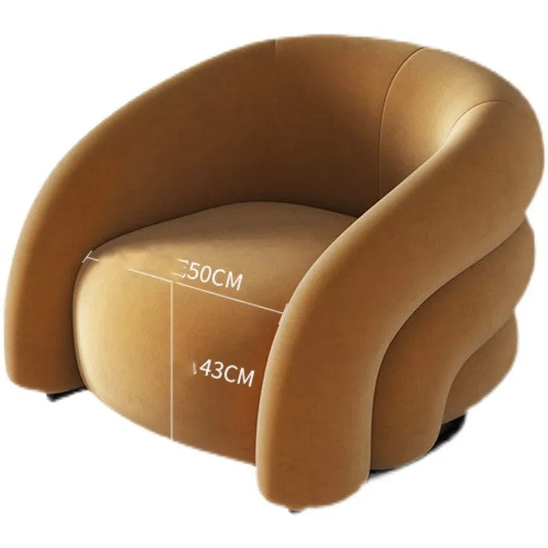 Nordic lazy sofa with solid wood material, removable washable cover, and custom colour options in cashmere, flocking, or imitation leather.