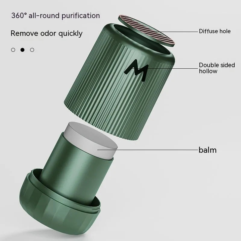 Solid car aromatherapy decoration cup in one of four colours, measuring 10cm by 6cm.