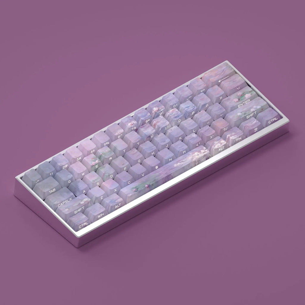 Wenshao Sleeping Lotus PBT side-carved key cap set for mechanical keyboards