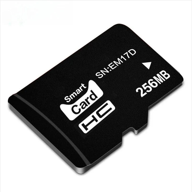 256MB TF memory card with a small built-in mini speaker on the packaging.