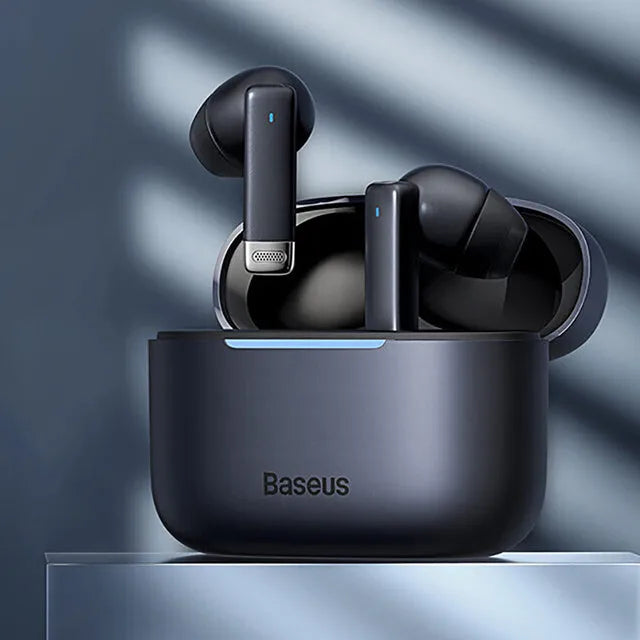 Active noise cancellation true wireless earbuds in pearl white or obsidian black with charging case