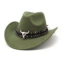 Polyester western cowboy hat with bell crown in multiple colour options