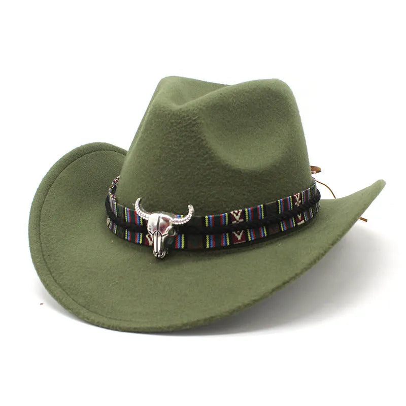 Polyester western cowboy hat with bell crown in multiple colour options