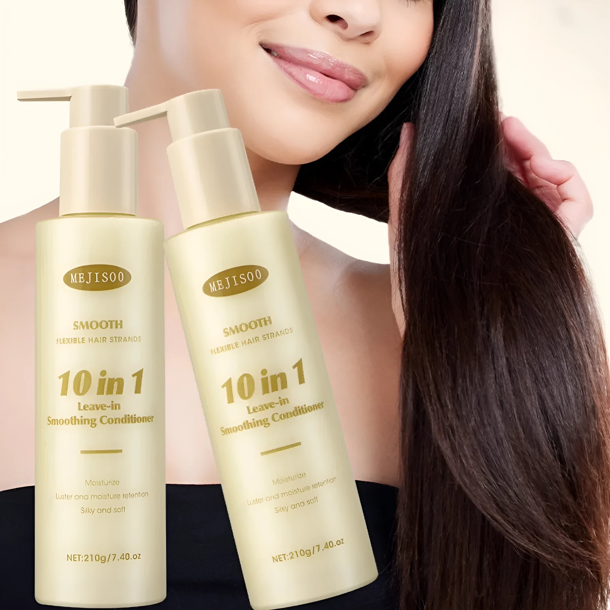 Wash-free soft 10-in-1 hair conditioner in 210g disposable bottle for ladies