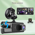 Black WiFi driving recorder with 2-inch screen mounted on a car windscreen.