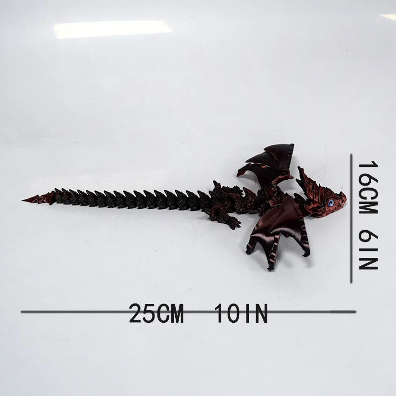 3D printed dragon wing decoration in PLA plastic measuring 25×16×3cm