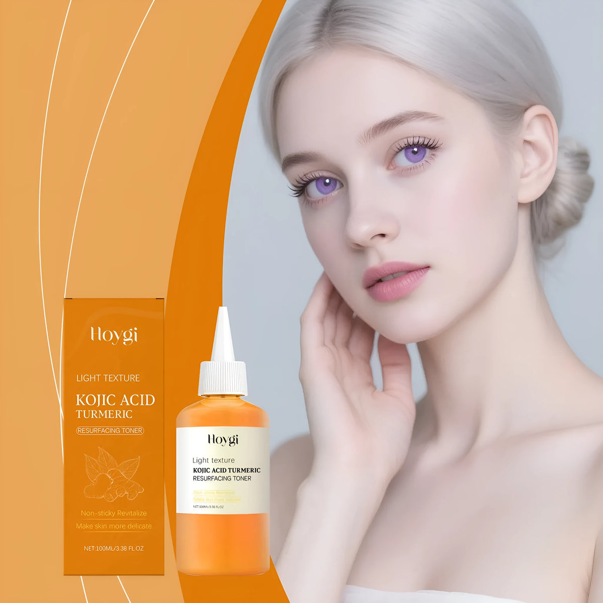 100ml turmeric moisturising water bottle for facial skincare with non-oily formula
