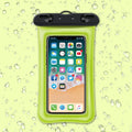 Double airbag waterproof phone pouch with neck rope in multiple colour options.