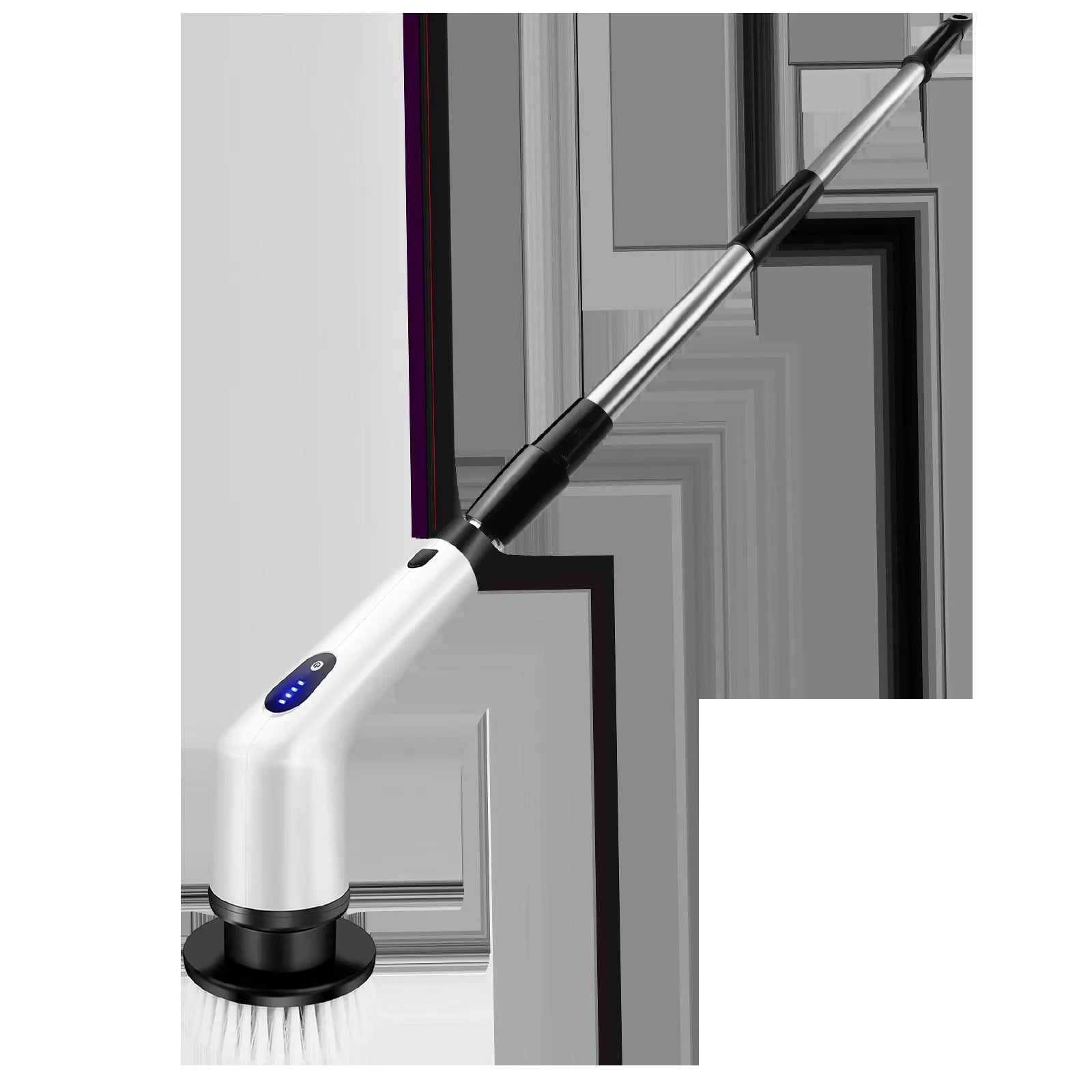 White rechargeable handheld cleaning ball with ABS construction and multiple plug specifications