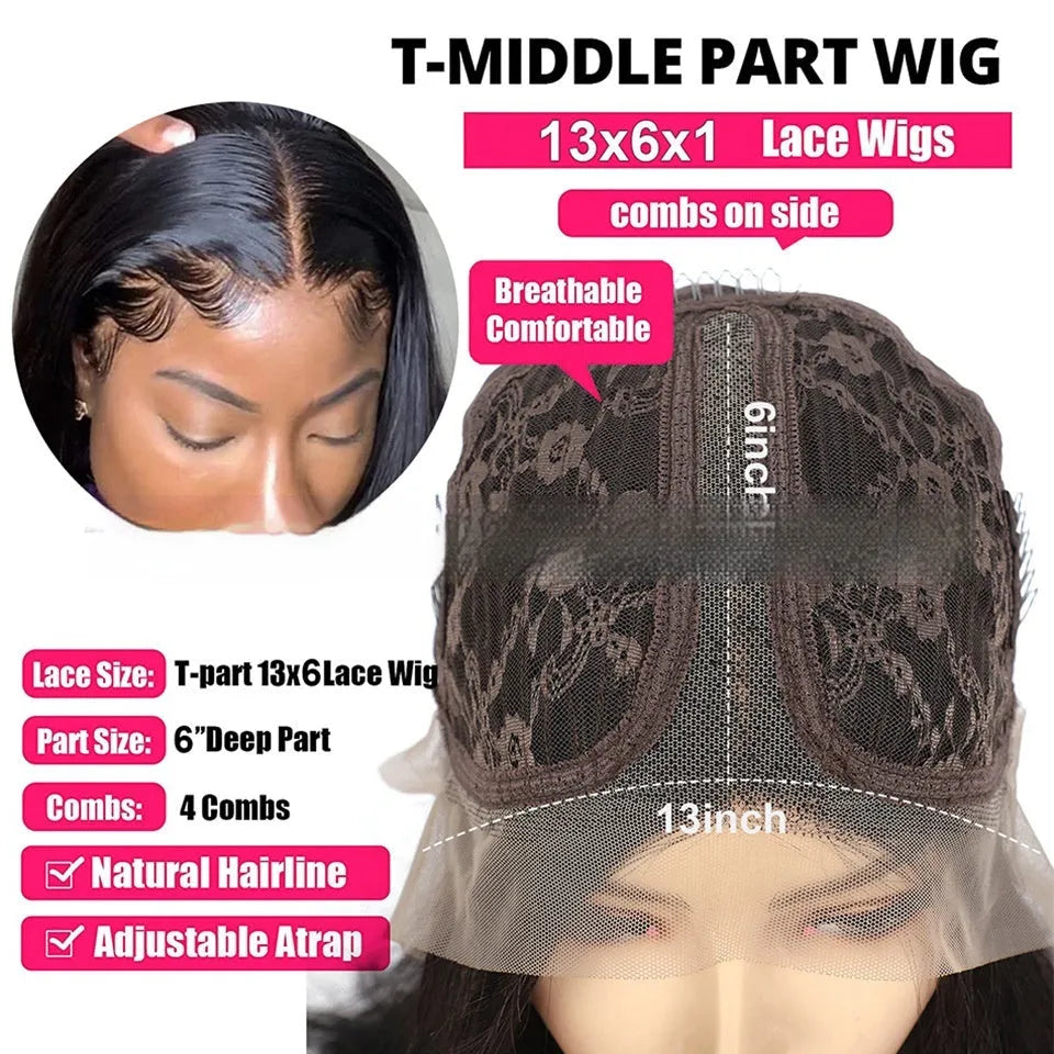 Human hair gradient wig with lace front cap in Ruili style, shown in a long length.