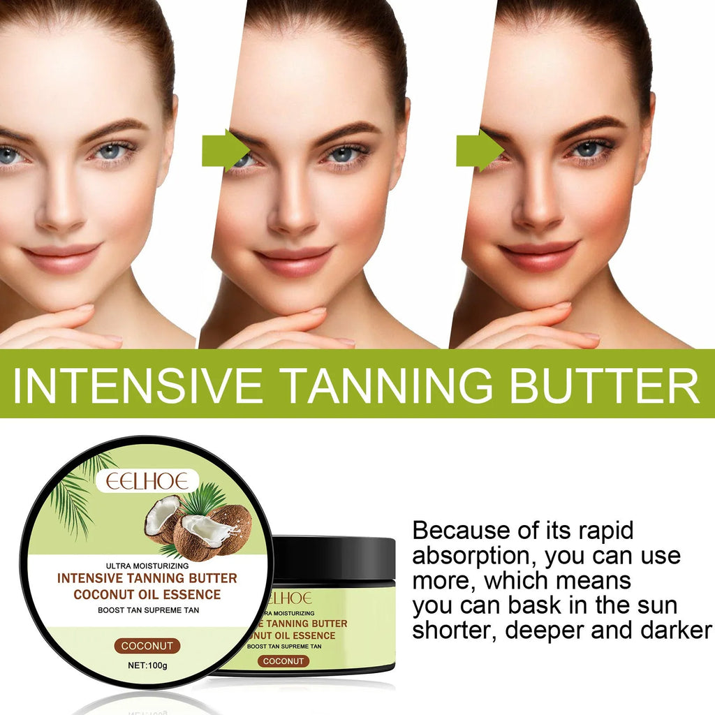 100g coconut hair blackening cream jar with radish seed oil and aloe extract for outdoor use