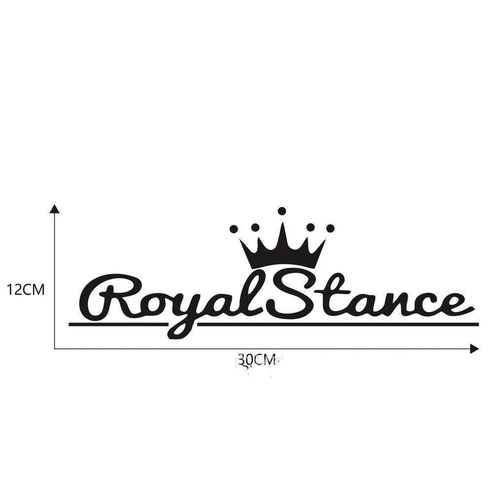 Crown-shaped reflective vinyl car sticker in colourful design measuring 30cm by 12cm
