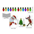 Christmas elk reflective magnetic car decoration sticker with six-thread pattern