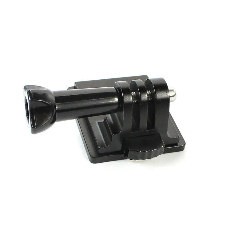 Black aluminium alloy GoPro helmet holder extension rod with quick-release bracket.