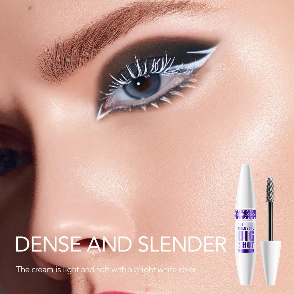 White waterproof mascara tube with 10ML capacity for curling and shaping