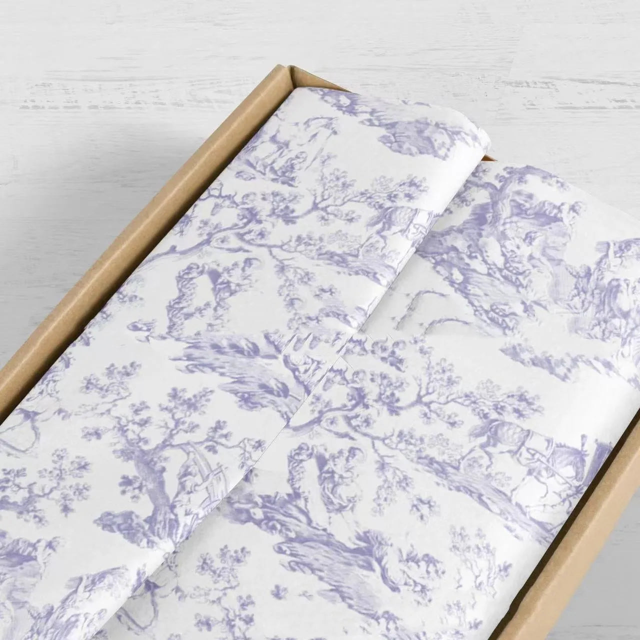 French MG tissue paper decorative sheet 50x70cm in pink purple and green purple retro colours