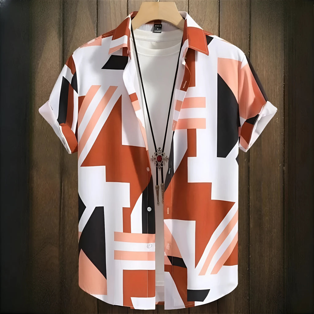 Men's camouflage pattern short sleeve t-shirt with 3D digital printing