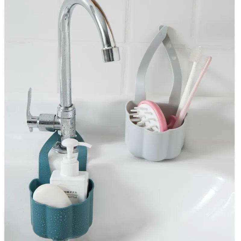 Plastic sink drain basket in Nordic style measuring 20cm x 10cm x 7.5cm