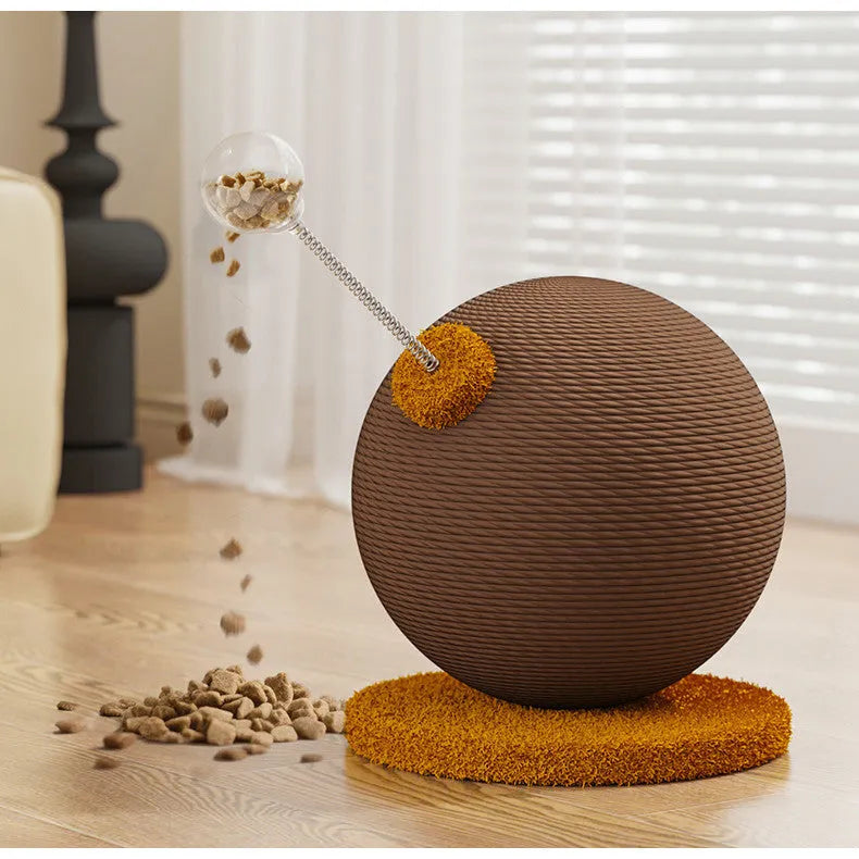 Hemp rope cat scratching board in large and small sizes with tumbler design