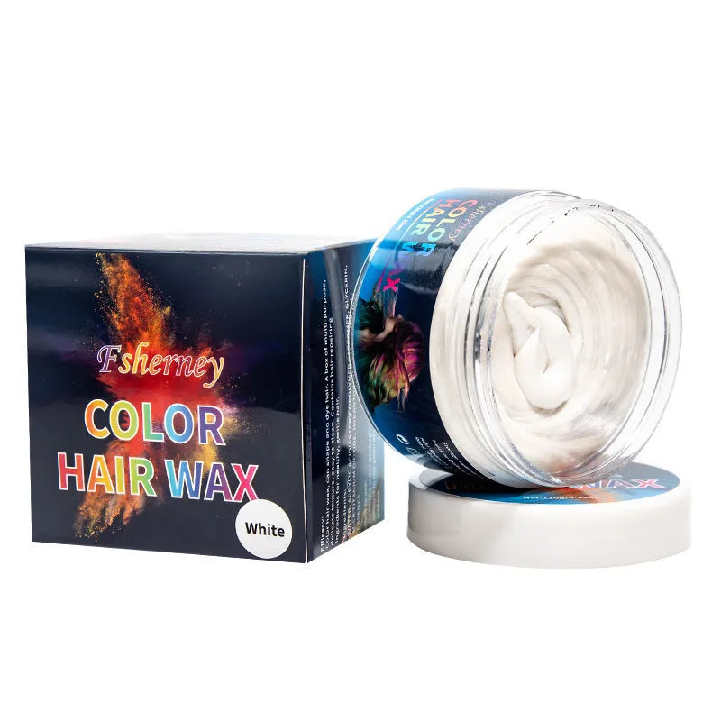 120g hair styling clay container showing temporary colour options for strong hold hairstyling