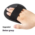 Women's bath towel with finger strap in round cake colour options, made from rubber material