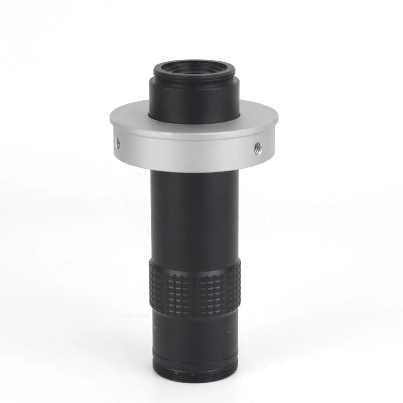 Black industrial inspection camera monocular lens with adjustable 0.1-1.3x magnification
