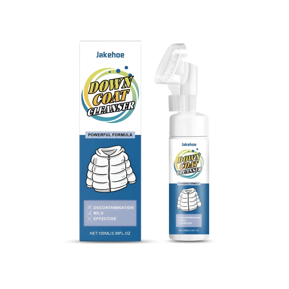 100ml bottle of down coat cleanser liquid for puffer jackets