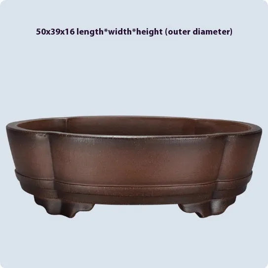Classical style old pile purple clay flower pot for bonsai and plants