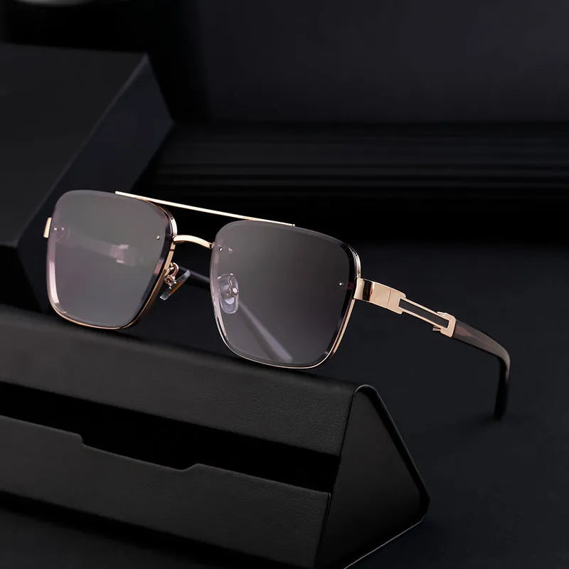 Men's vintage style sunglasses with UV protection in multiple colour options