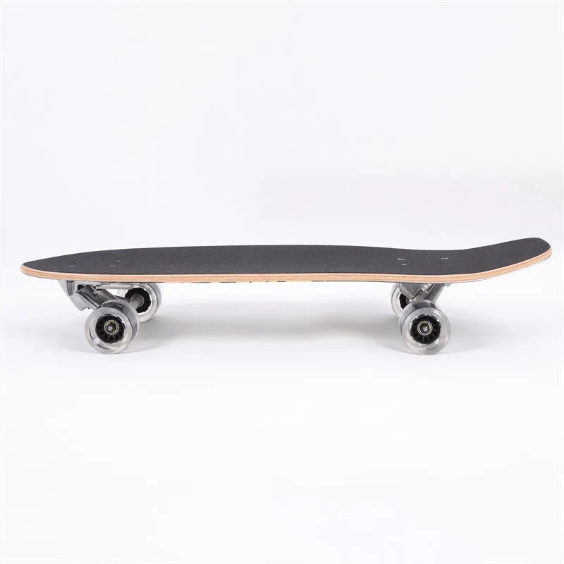 White maple wood street scooter board with 31-inch deck for unisex urban commuting
