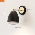 Nordic style iron wall lamp with adjustable tricolour lighting in four design variations