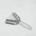 Telescopic adjustable can opener and bottle opener with non-slip handle in red, clear, or grey.