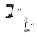 ABS plastic phone bracket mounted on vehicle rearview mirror holding smartphone