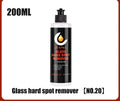 Tube of glass oil film remover cleaning paste for car windscreens, available in 50ml, 100ml, and 200ml sizes.