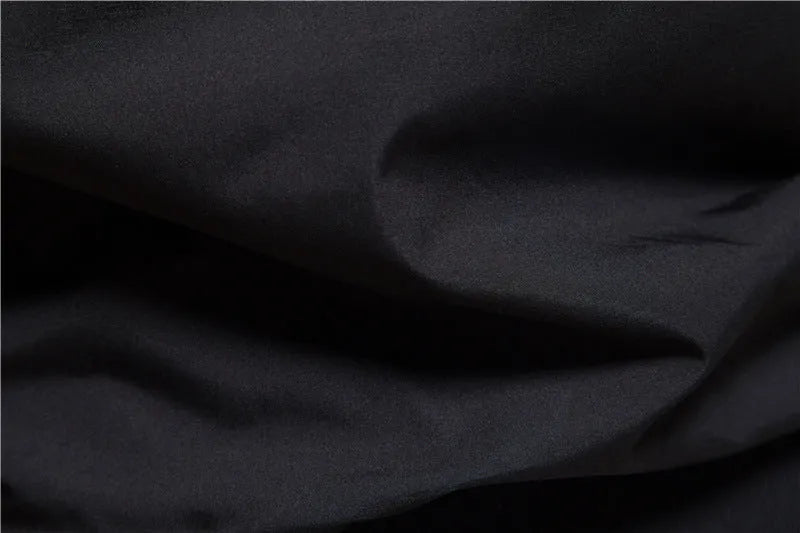 Men's thin casual jacket in polyester available in dark blue, black, or army green