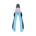 Blue heavy-duty stainless steel dog nail clippers with safety guard for large breeds