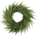 PE plastic front door garland in American country style, 60cm long with green leaves.