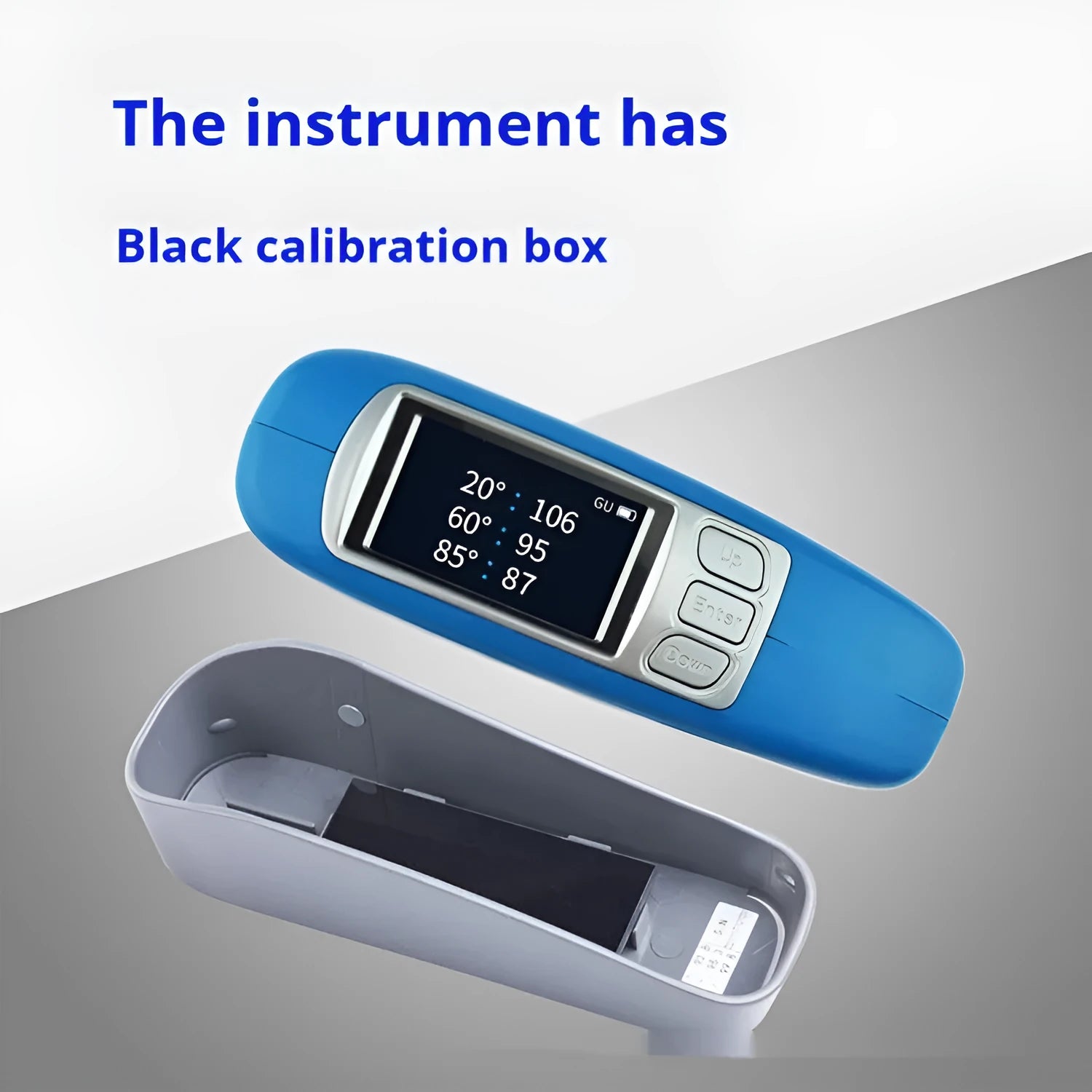 Ceramic portable gloss meter with angle measurement options for surface brightness testing