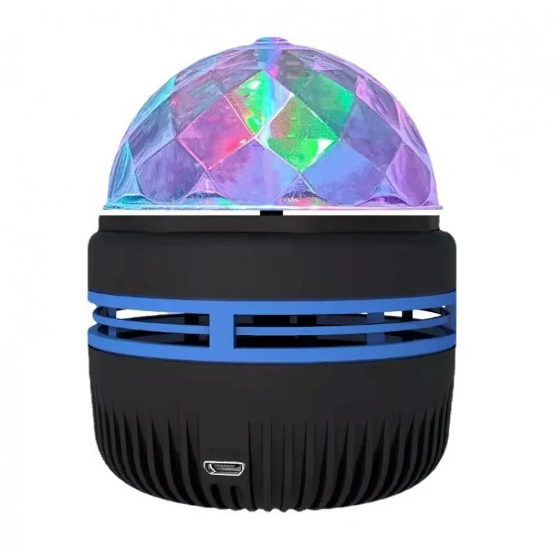 Mini cube crystal magic ball USB projection light showing starry sky and aurora water pattern effects.