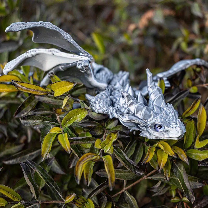 3D printed dragon wing decoration in PLA plastic measuring 25×16×3cm