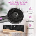 USB-powered head massager with comb design in black, grey or red colour showing mechanical speed control