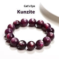 Natural purple lepidolite crystal bracelet with polished round beads in multiple size options