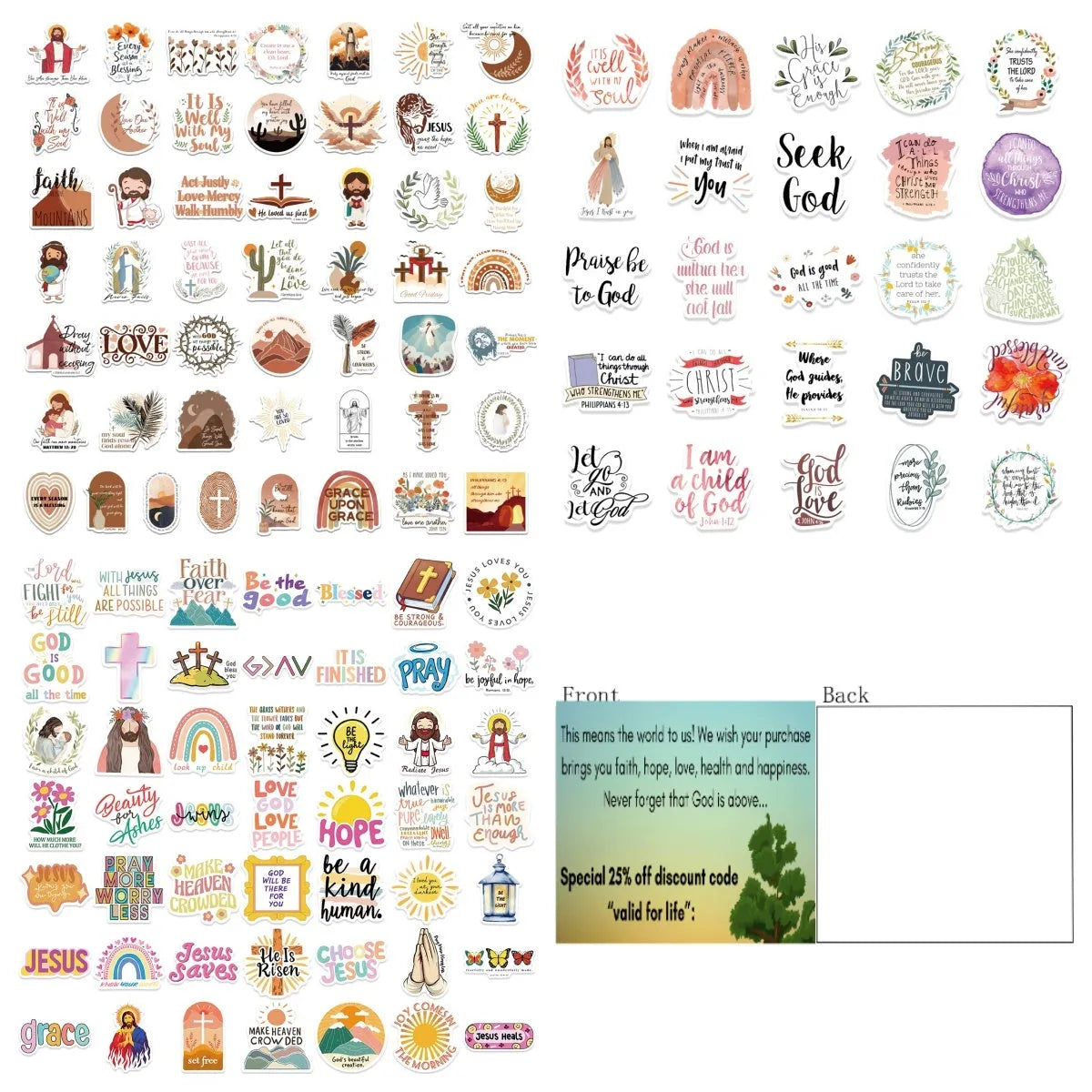 Pack of 50 random pattern graffiti stickers for personalising laptops and water bottles.