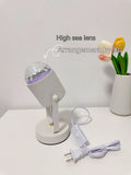Dynamic water ripple ambience table lamp projecting moving light patterns