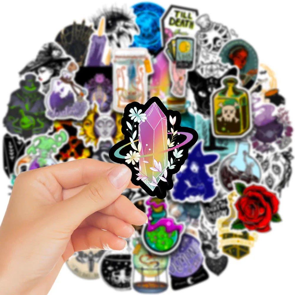 50 sheet pack of waterproof PVC glossy stickers for laptops and smooth surfaces