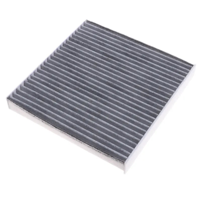 Grey Geely vehicle cabin air filter grid panel measuring 215x210x30mm