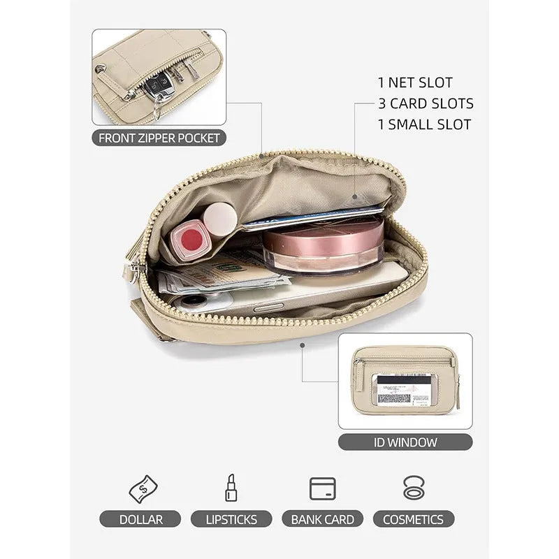 Waterproof quilted women's handbag with transparent deck section in urban simplicity style