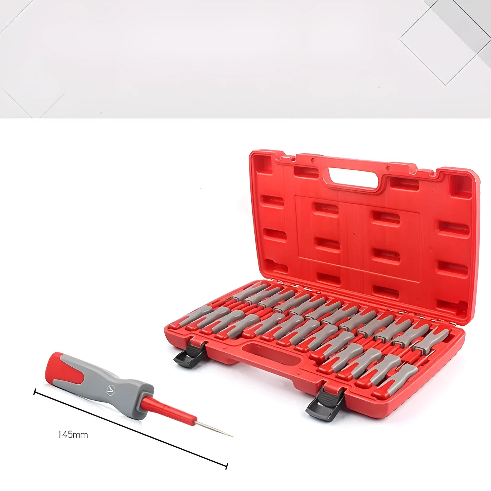 25-piece car terminal removal tool set with various extractors in storage case