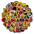 Waterproof personalised helmet stickers pack with warning slogans for motorcycle safety