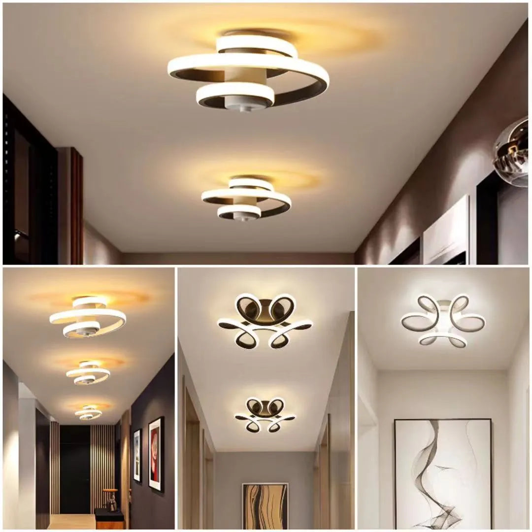 Modern white silicone LED corridor ceiling light for hallways and entrances